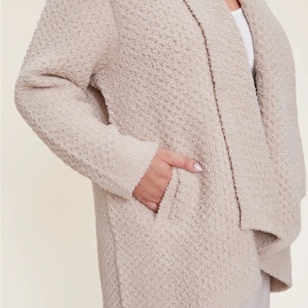 Barefoot Dreams CozyChic® Honeycomb Shawl Cardigan - Picture 4 of 11